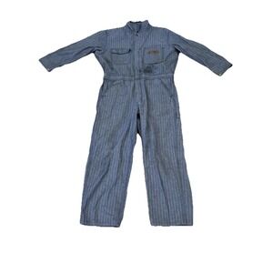 Vintage Big Mac 44x31 Fisher Stripe Herringbone Coveralls Mechanic Retro